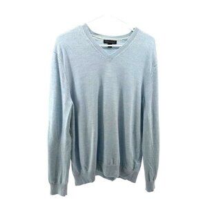 Banana Republic | Men’s XL Light Blue Extra‎ Fine Merino Wool Sweater V Neck